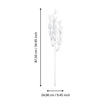Eglo - Flor artificial 87,5 cm plata