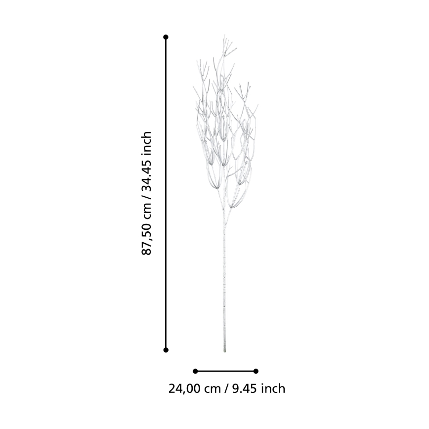 Eglo - Flor artificial 87,5 cm plata