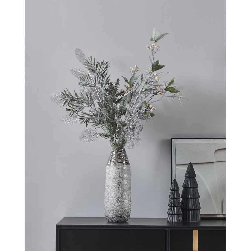 Eglo - Flor artificial 87,5 cm plata