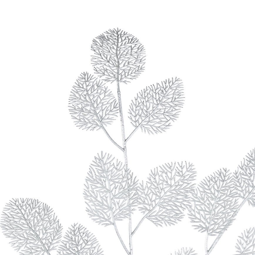 Eglo - Flor artificial 87,5 cm plata