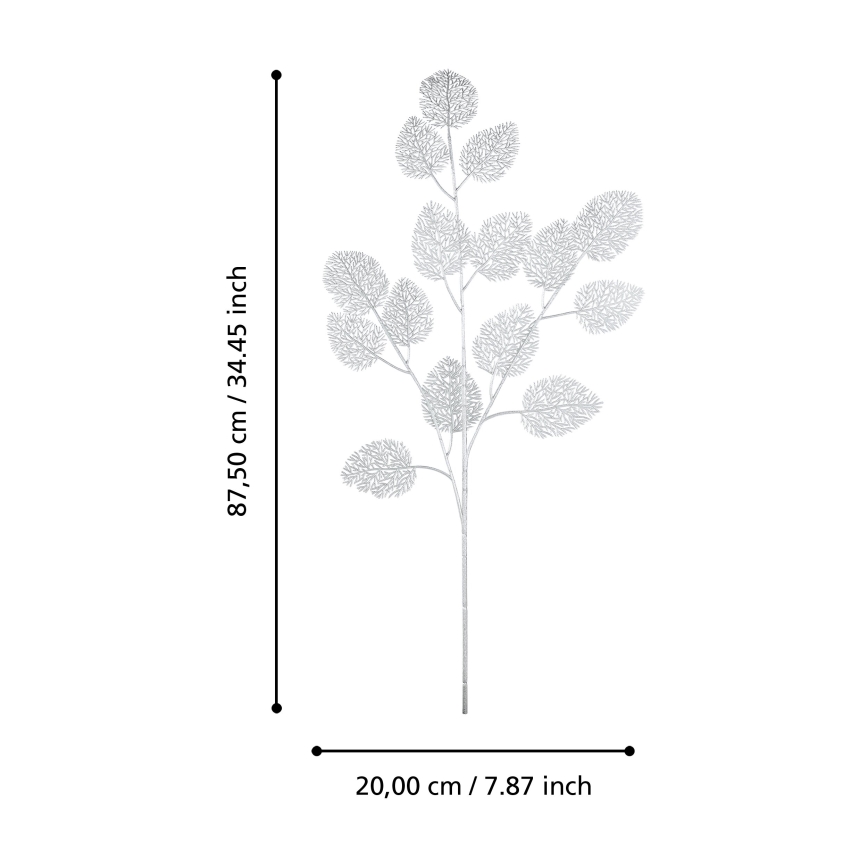 Eglo - Flor artificial 87,5 cm plata