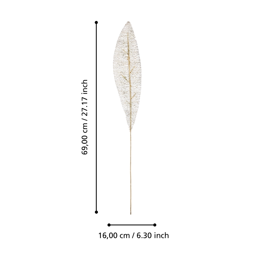 Eglo - Flor artificial 69 cm plata