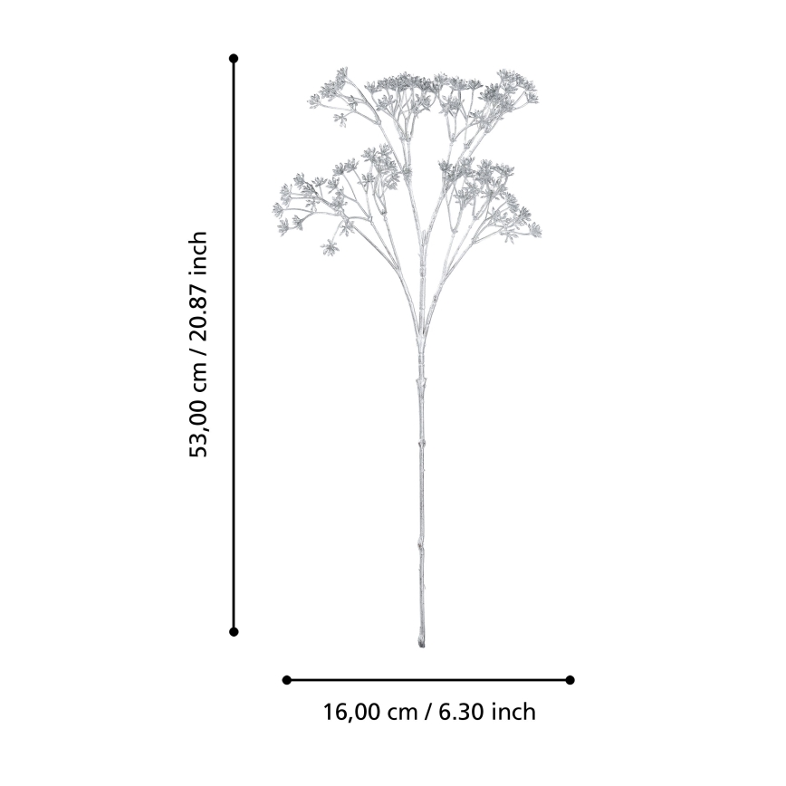Eglo - Flor artificial 53 cm plata