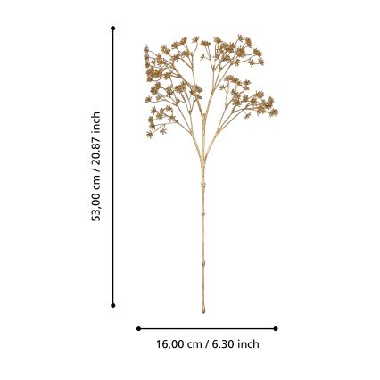 Eglo - Flor artificial 53 cm dorado