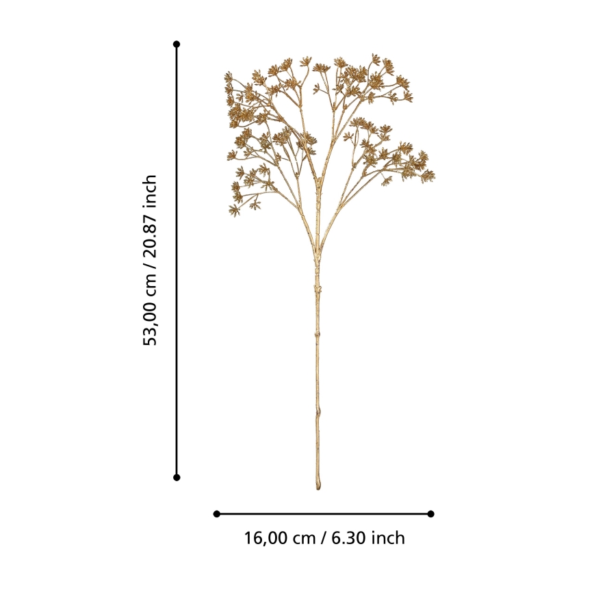 Eglo - Flor artificial 53 cm dorado