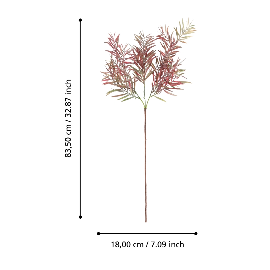 Eglo - Flor artificial 83,5 cm rojo