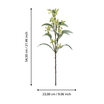 Eglo - Flor artificial 54,5 cm Verde