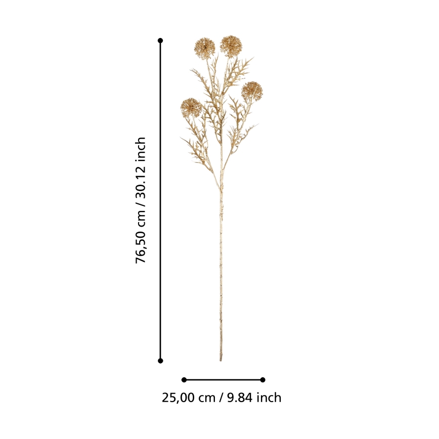 Eglo - Flor artificial 76,5 cm dorado