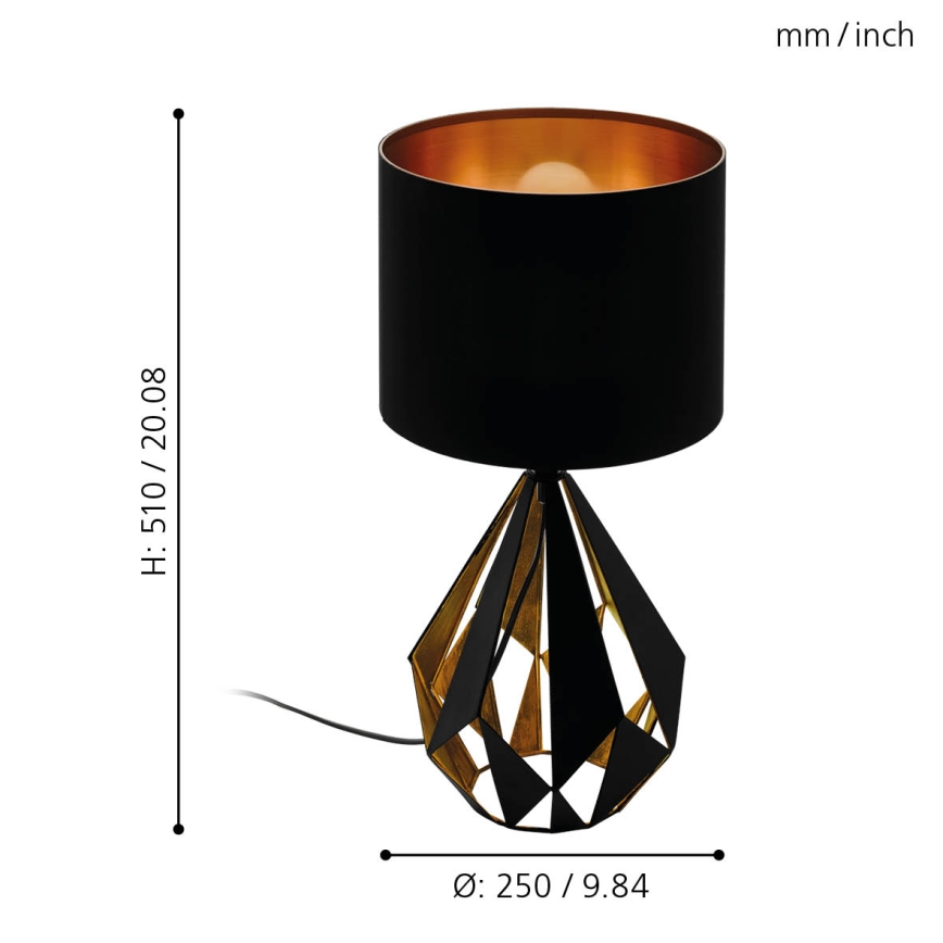 Eglo - Lámpara de mesa 1xE27/60W/230V
