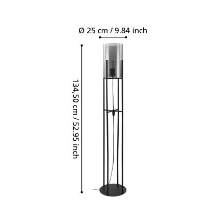 Eglo - Lámpara de pie 1xE27/60W/230V