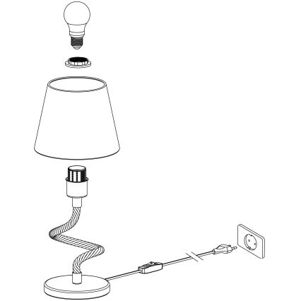 Eglo - Lámpara de mesa 1xE27/28W/230V