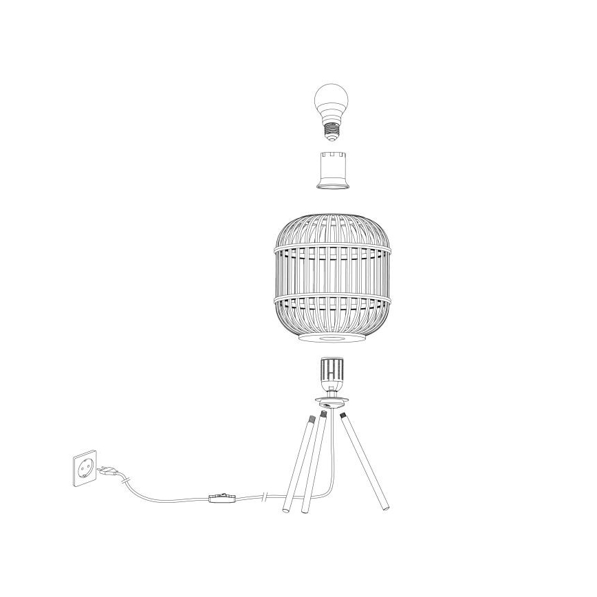 Eglo - Lámpara de mesa 1xE27/28W/230V