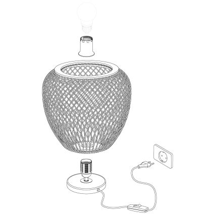 Eglo - Lámpara de mesa 1xE27/40W/230V