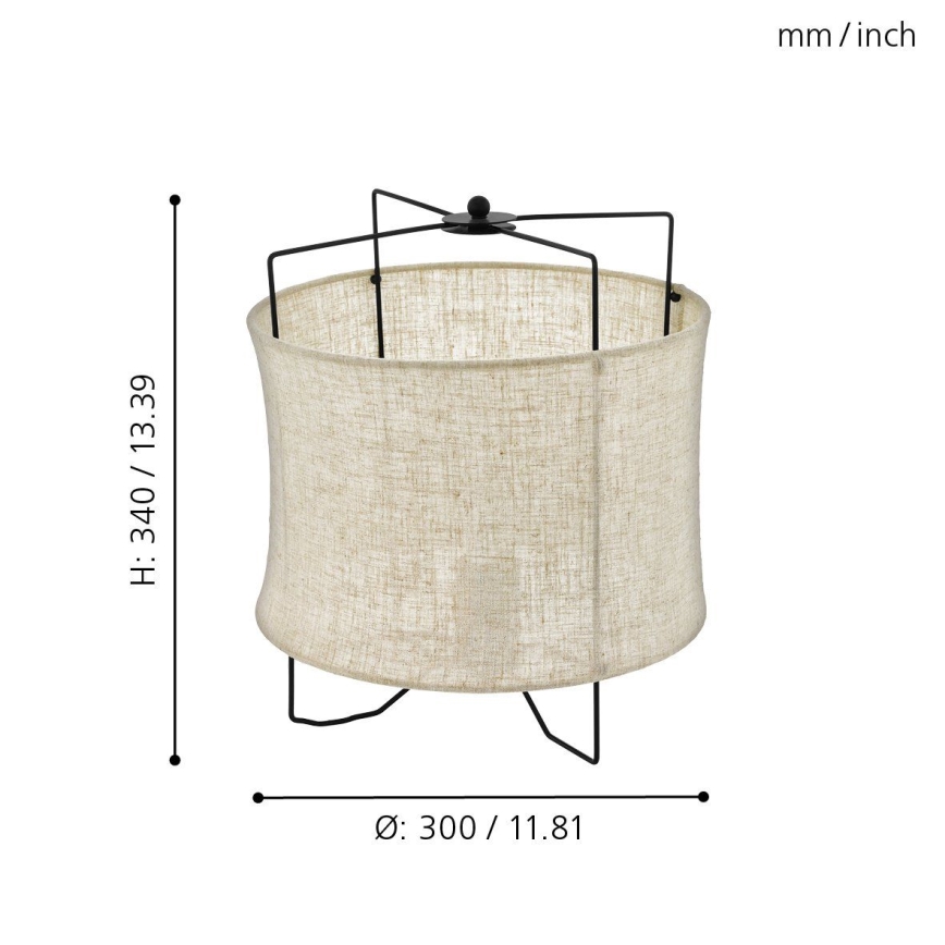 Eglo 43293 - Lámpara de mesa BRIDEKIRK 1xE27/40W/230V