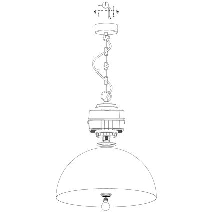 Eglo - Lámpara colgante con cadena 1xE27/40W/230V