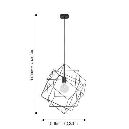 Eglo - Lámpara colgante 1xE27/60W/230V