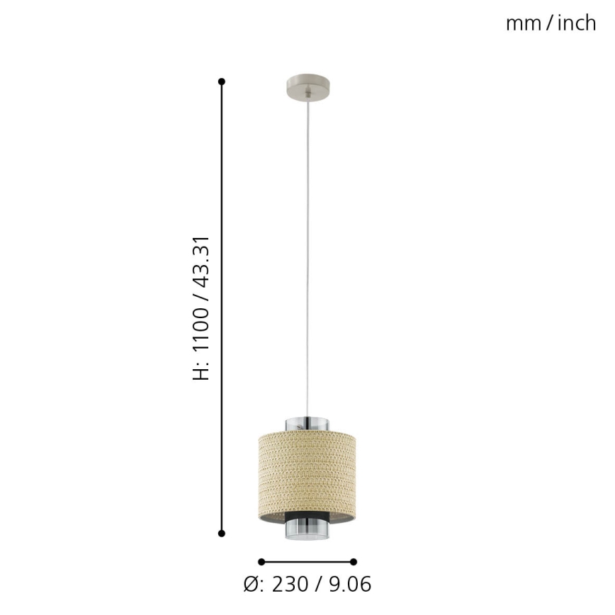 Eglo - Lámpara colgante 1xE27/40W/230V