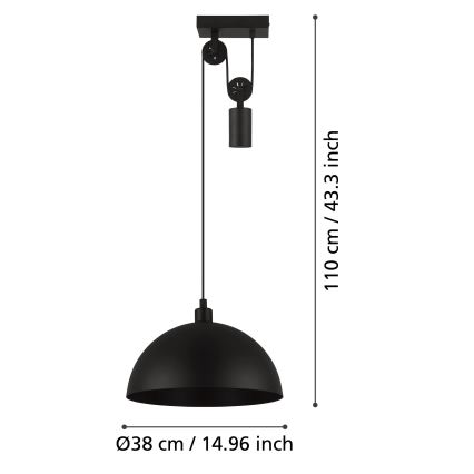 Eglo - Lámpara colgante 1xE27/40W/230V