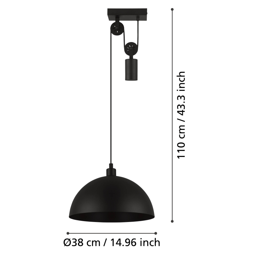 Eglo - Lámpara colgante 1xE27/40W/230V
