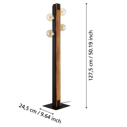 Eglo - Lámpara de pie 4xE27/60W/230V