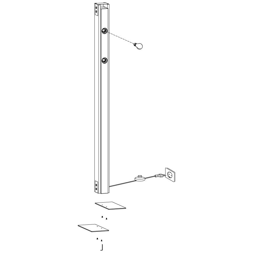 Eglo - Lámpara de pie 4xE27/60W/230V