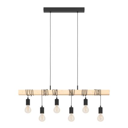 Eglo - Lámpara colgante TOWNSHEND 6xE27/60W/230V