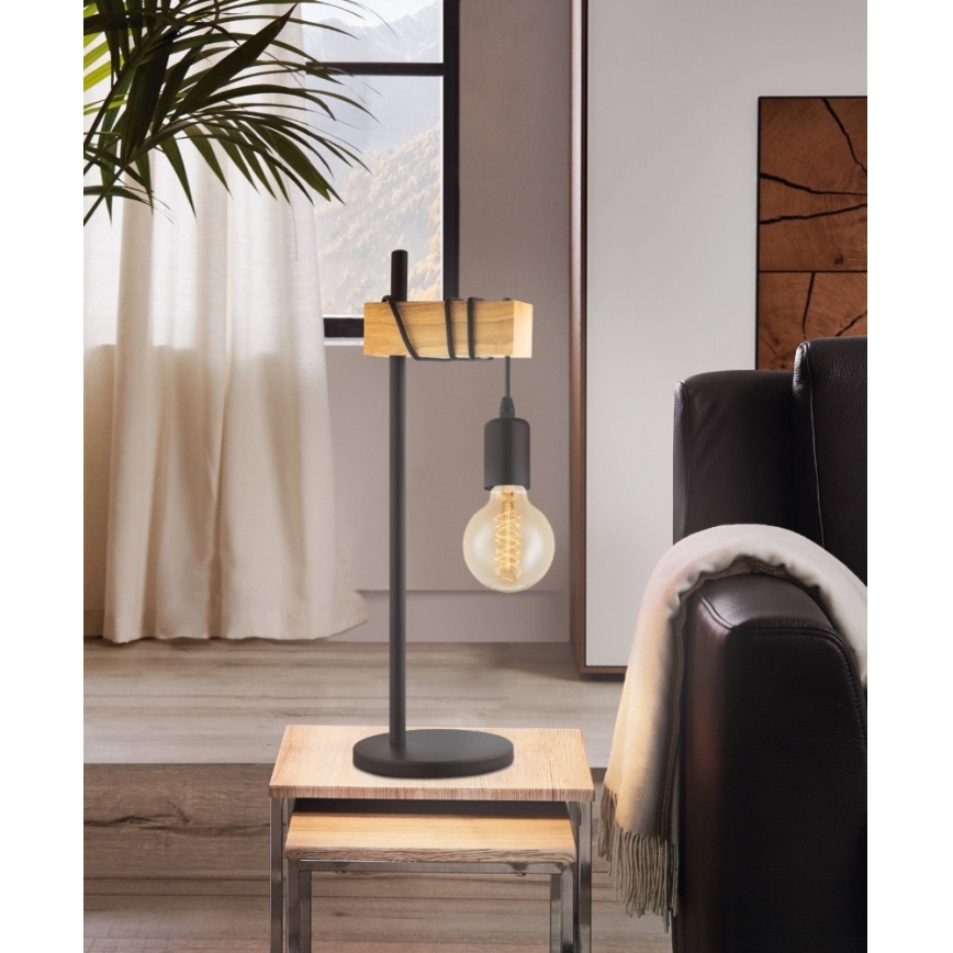 Eglo - Lámpara de mesa TOWNSHEND 1xE27/10W/230V