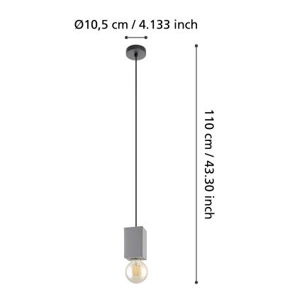 Eglo - Lámpara colgante 1xE27/40W/230V