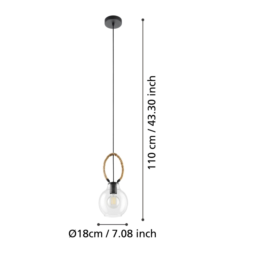 Eglo - Lámpara colgante 1xE27/40W/230V