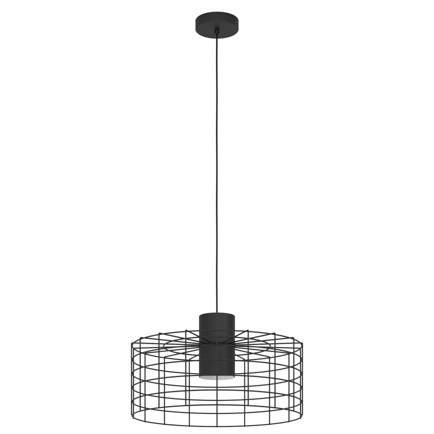 Eglo - Lámpara colgante 1xE27/40W/230V diá. 48 cm negro