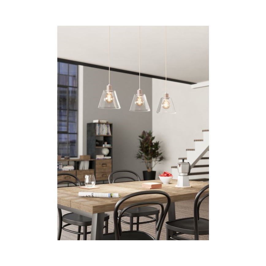 Eglo - Lámpara colgante 3xE27/40W/230V