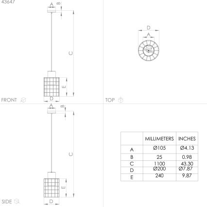 Eglo - Lámpara colgante 1xE27/40W/230V diá. 20 cm plata