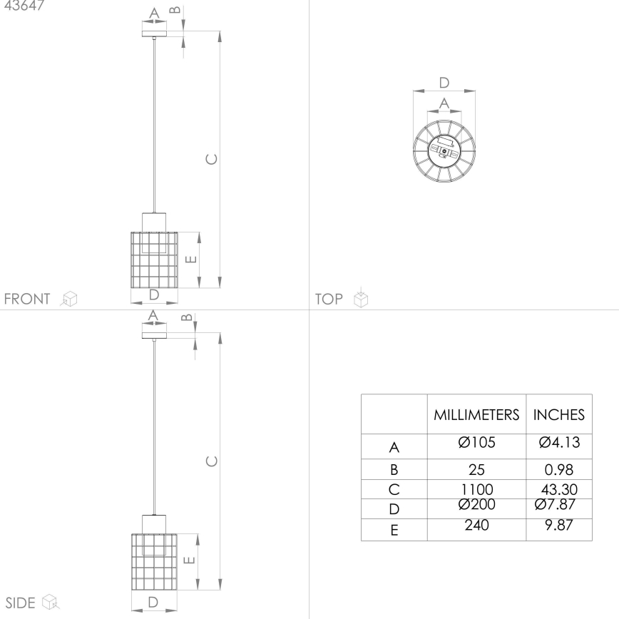Eglo - Lámpara colgante 1xE27/40W/230V diá. 20 cm plata