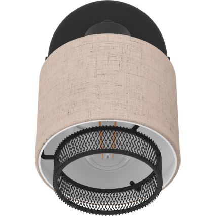 Eglo - Foco de pared 1xE14/40W/230V negro/beige