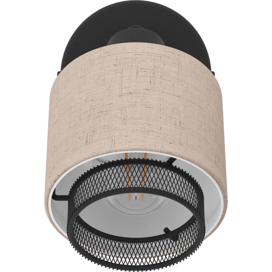 Eglo - Foco de pared 1xE14/40W/230V negro/beige