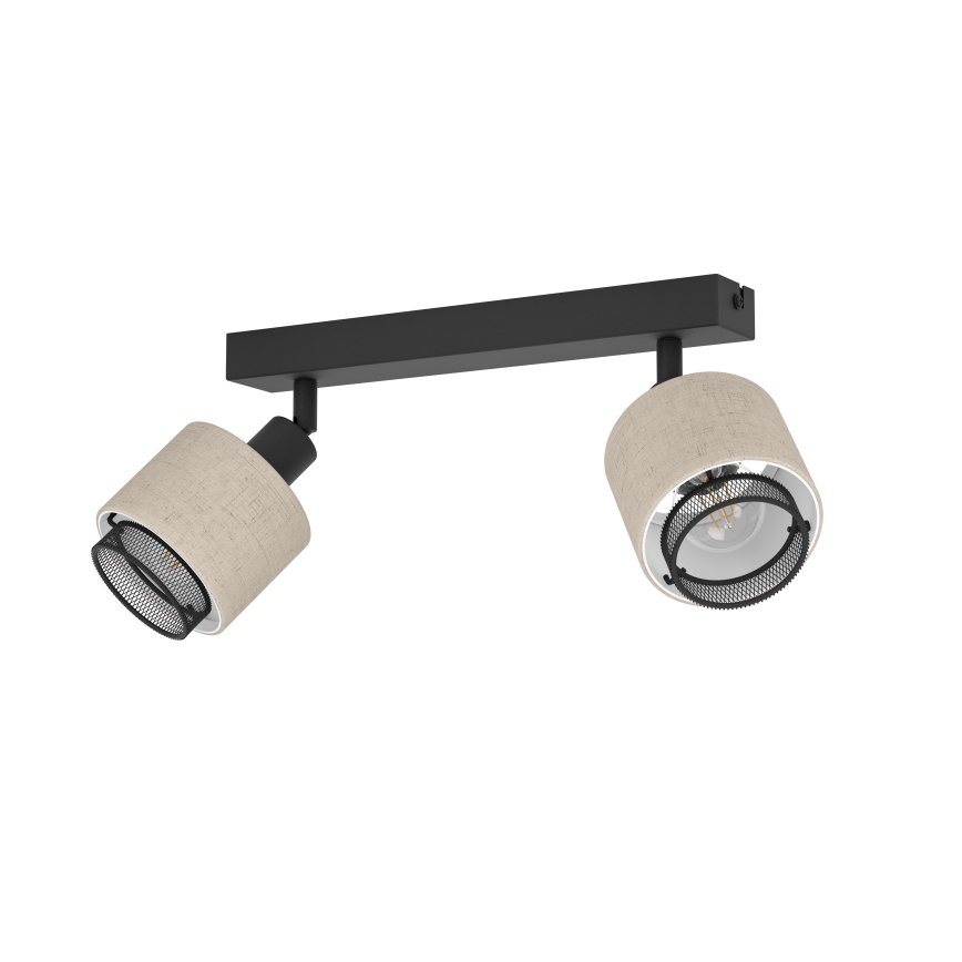 Eglo - Aplique 2xE14/40W/230V negro/beige