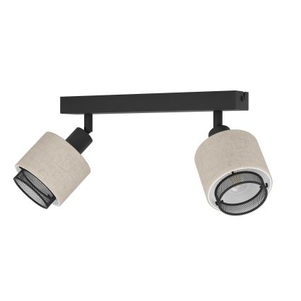 Eglo - Aplique 2xE14/40W/230V negro/beige