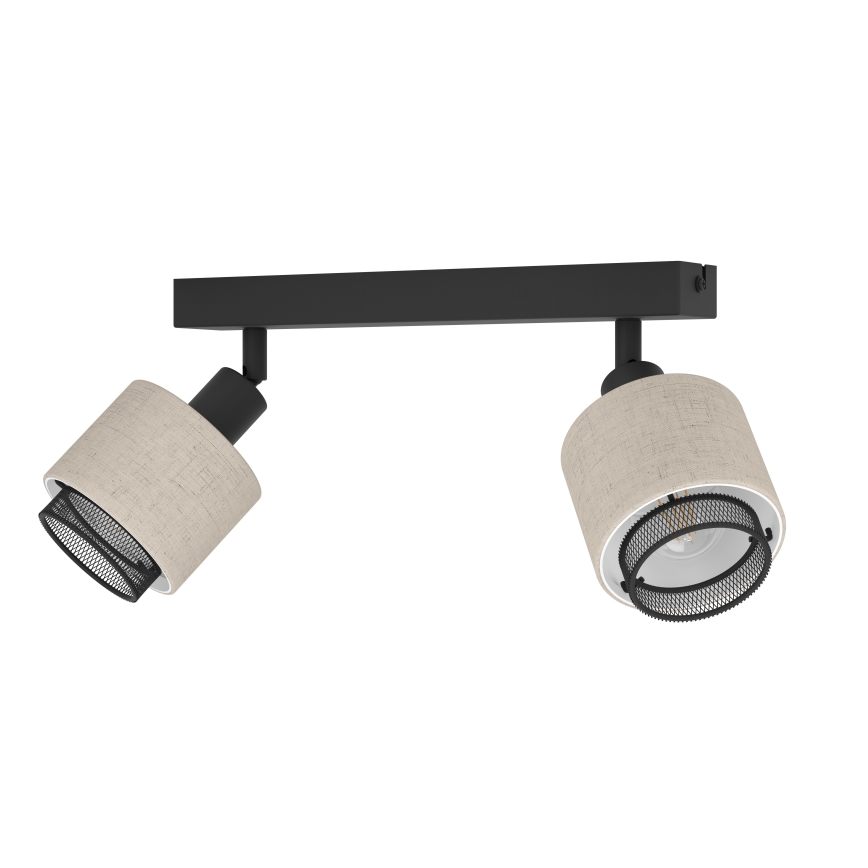 Eglo - Aplique 2xE14/40W/230V negro/beige