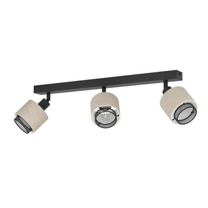 Eglo - Aplique 3xE14/40W/230V negro/beige