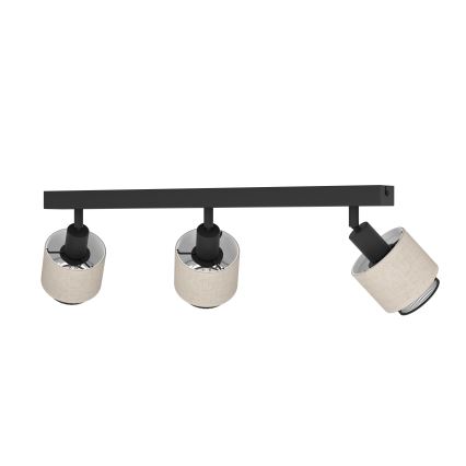 Eglo - Aplique 3xE14/40W/230V negro/beige