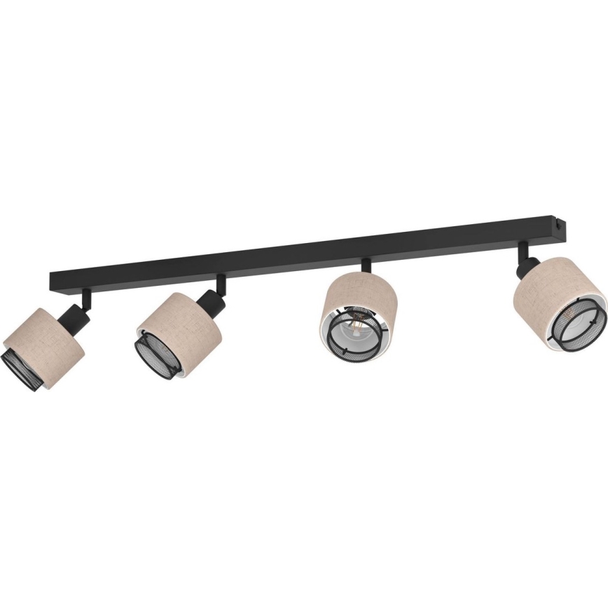 Eglo - Foco 4xE14/40W/230V negro/beige