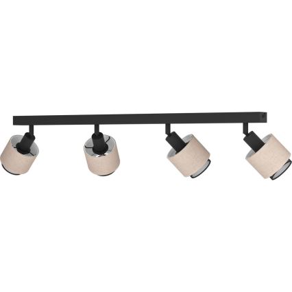 Eglo - Foco 4xE14/40W/230V negro/beige