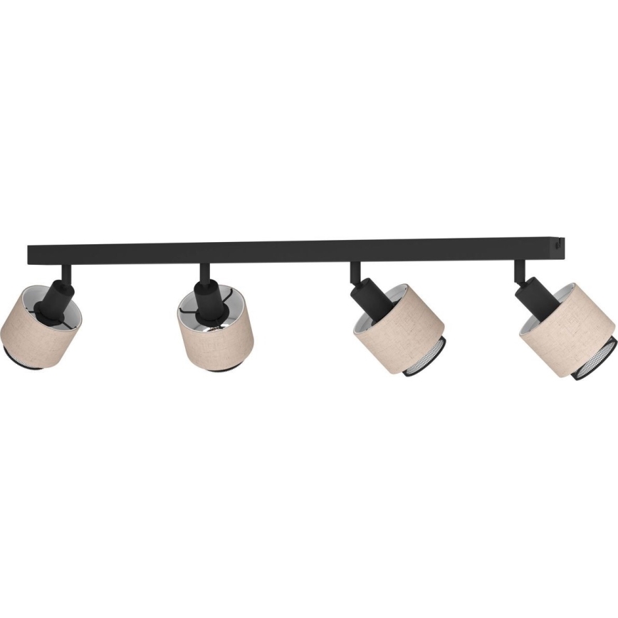 Eglo - Foco 4xE14/40W/230V negro/beige