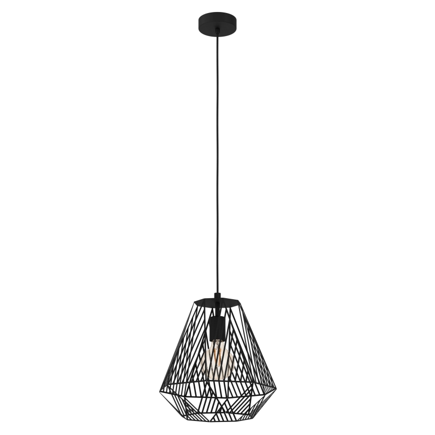 Eglo - Lámpara colgante 1xE27/40W/230V negro