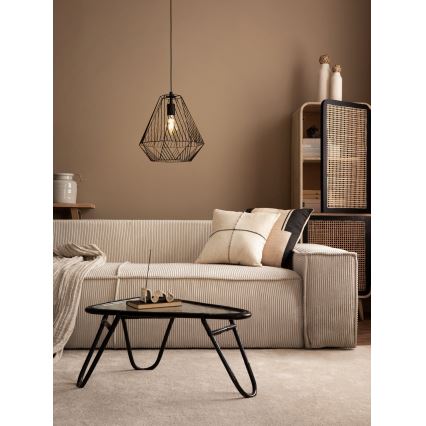 Eglo - Lámpara colgante 1xE27/40W/230V negro