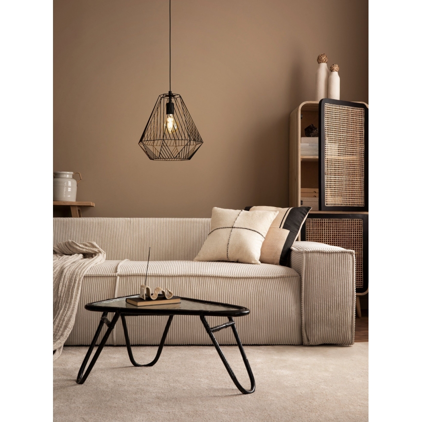 Eglo - Lámpara colgante 1xE27/40W/230V negro