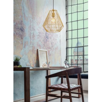 Eglo - Lámpara colgante 1xE27/40W/230V dorado