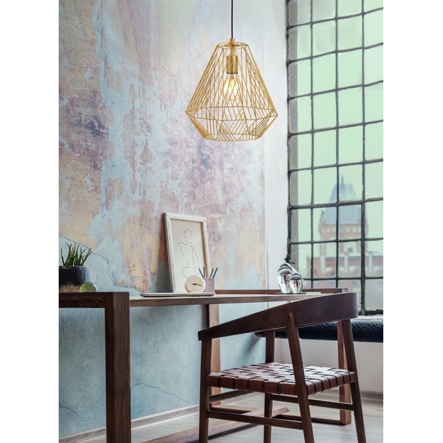 Eglo - Lámpara colgante 1xE27/40W/230V dorado