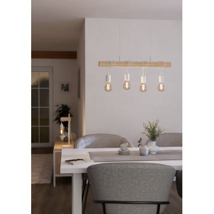 Eglo - Lámpara colgante TOWNSHEND 4xE27/60W/230V