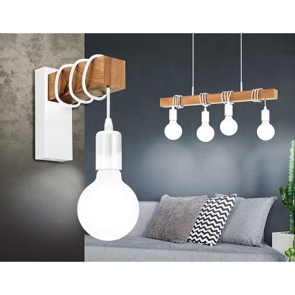 Eglo - Lámpara colgante TOWNSHEND 4xE27/60W/230V